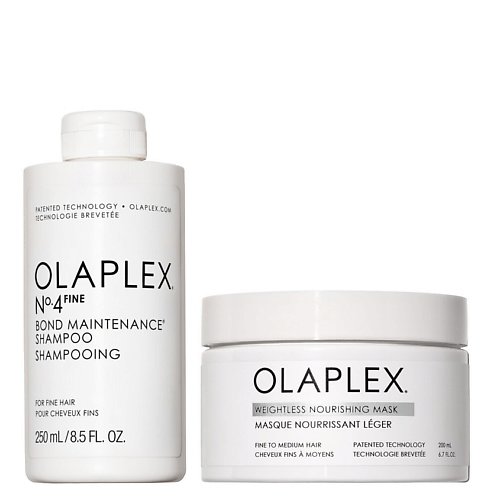 OLAPLEX Набор для тонких волос No.4 Fine Shampoo & Weightless Mask