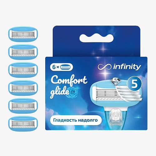 INFINITY Cменные кассеты 6 шт. совместимы с бритвами VENUS