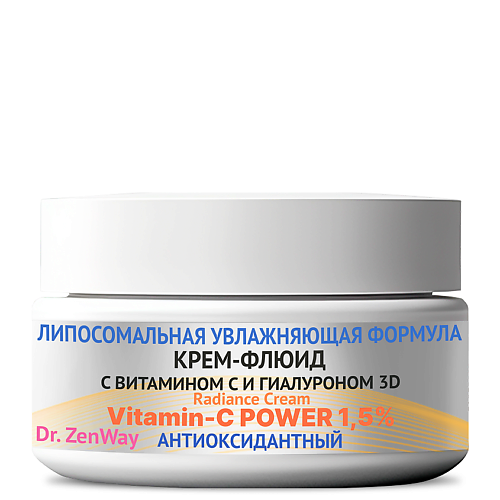 ZENWAY AGE-PRO-LIFT Липосомальный крем-флюид для лица увлажняющий с витамином С от морщин 50