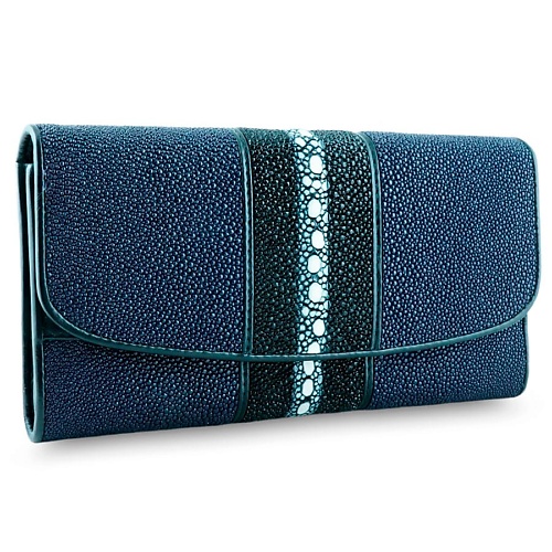 EXOTIC LEATHER GENUINE PREMIUM ACCESSORIES Большой женский кошелек из кожи морского ската