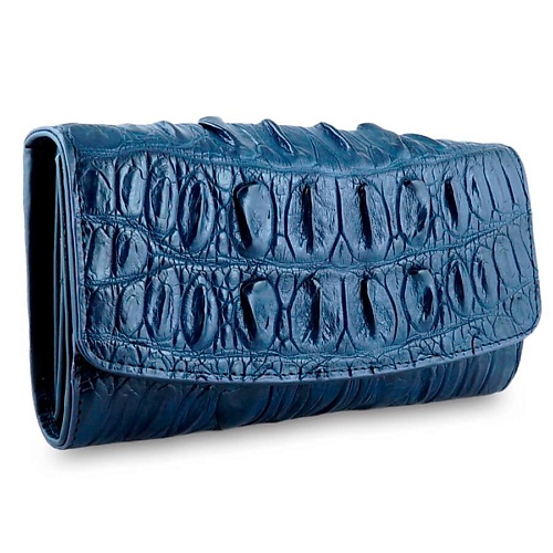 EXOTIC LEATHER GENUINE PREMIUM ACCESSORIES Большой женский кошелек из натуральной кожи крокодила