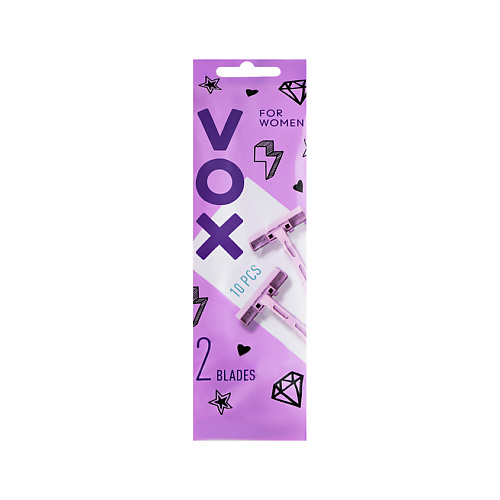 VOX Станок для бритья одноразовый FOR WOMEN 2 лезвия 10 шт