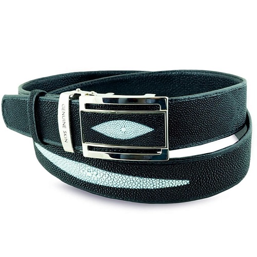EXOTIC LEATHER GENUINE PREMIUM ACCESSORIES Стандартный мужской ремень-автомат из кожи морского ската