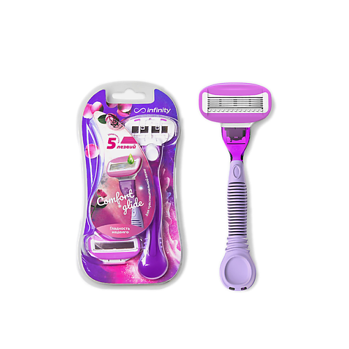 INFINITY Бритва женская станок ComfortGlide с 2 сменными кассетами