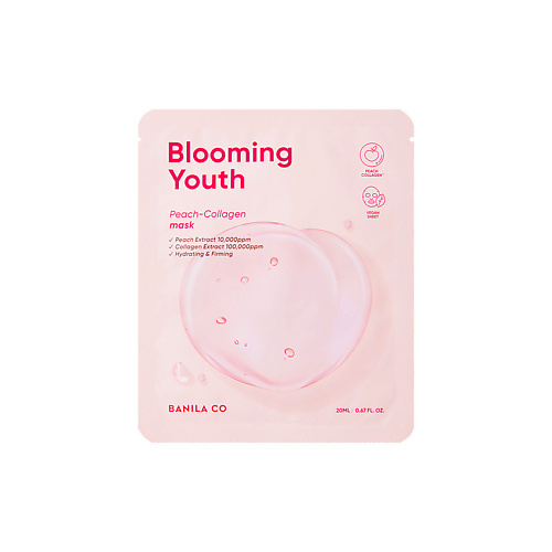BANILA CO Маска для лица с персиком и коллагеном Blooming Youth 20