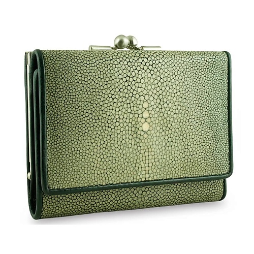 EXOTIC LEATHER GENUINE PREMIUM ACCESSORIES Стильный женский кошелек из кожи ската с монетницей
