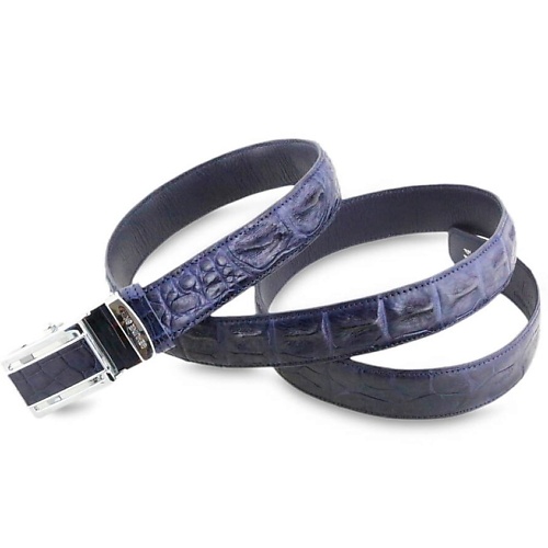 EXOTIC LEATHER GENUINE PREMIUM ACCESSORIES Узкий ремешок из натуральной фактурной кожи крокодила
