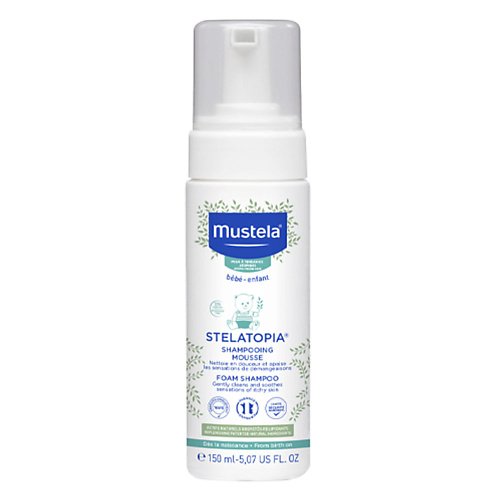 MUSTELA Гиполлергенный шампунь-мусс Stelatopia Foam Shampoo для чувствительной кожи 150
