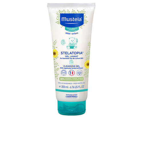 MUSTELA Деликатный гель для купания Stelatopia для сухой и атопической кожи 200