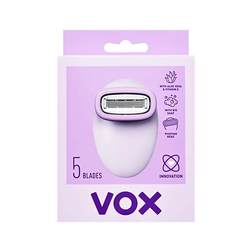 VOX Станок для бритья FOR WOMEN 5 лезвий с мыльной подушечкой