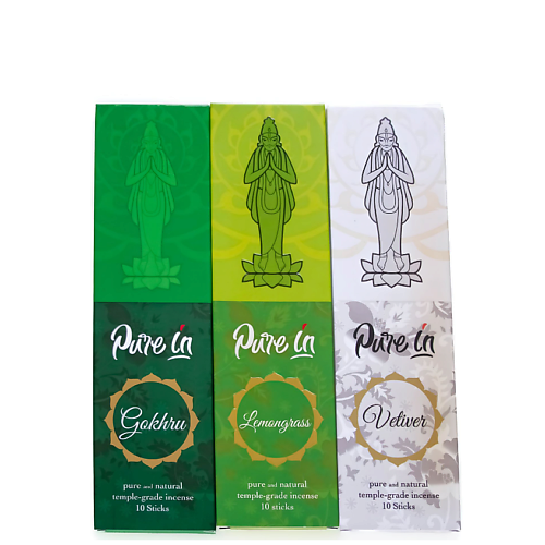 PURE IN Эксклюзивные благовония. Подарочный набор Пленительная Флора 3 аромата 10