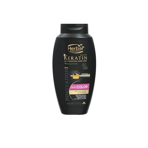 HERBAL Шампунь фито-кератин Защита цвета окрашенных волос Keratin Professional Hair Care Shampoo 400