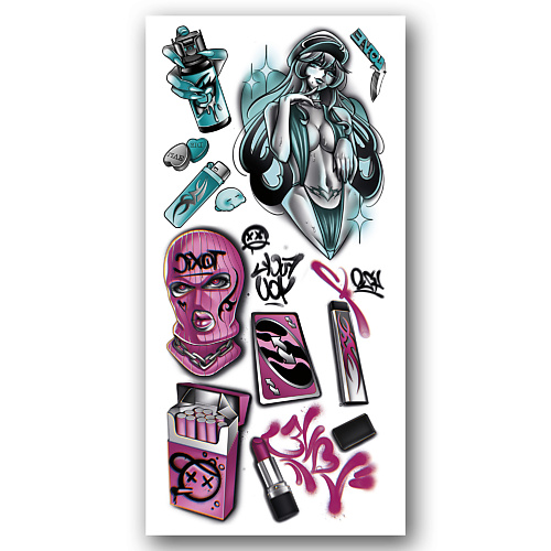 TATTS Переводная тату 10*21см (для взрослых и детей)