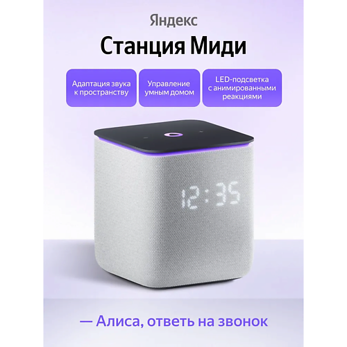 ЯНДЕКС Умная колонка Станция Миди YNDX-00054GRY