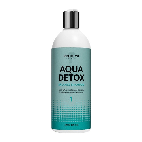 PRODIVA Детокс шампунь для жирной кожи головы Aqua Detox Balance против зуда