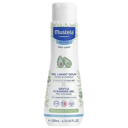 MUSTELA Детский шампунь и гель для купания Bebe Gentle Cleansing Gel 200