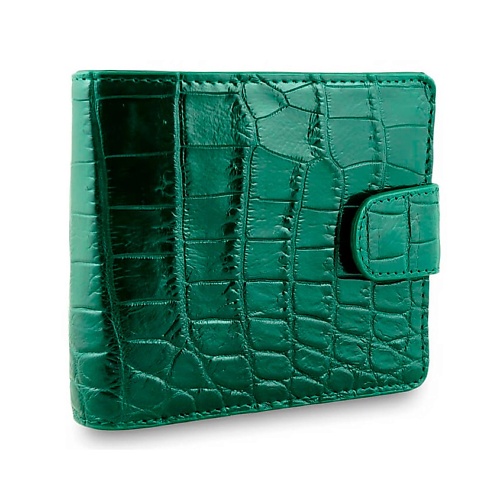 EXOTIC LEATHER GENUINE PREMIUM ACCESSORIES Элегантный мужской кошелек на хлястике из кожи крокодила