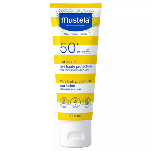 MUSTELA Водостойкий солнцезащитный лосьон для чувствительной кожи Sun Lotion SPF 50+ 40