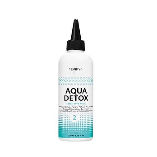 PRODIVA Успокаивающее детокс молочко для волос Aqua Detox 200