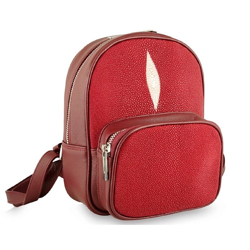 EXOTIC LEATHER GENUINE PREMIUM ACCESSORIES Модный женский рюкзачек с натуральной кожей ската