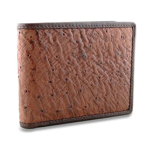 EXOTIC LEATHER GENUINE PREMIUM ACCESSORIES Мужской кошелек из настоящей страусовой кожи с монетницей