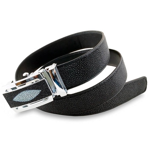 EXOTIC LEATHER GENUINE PREMIUM ACCESSORIES Модный ремень из кожи морского ската с пряжкой автомат