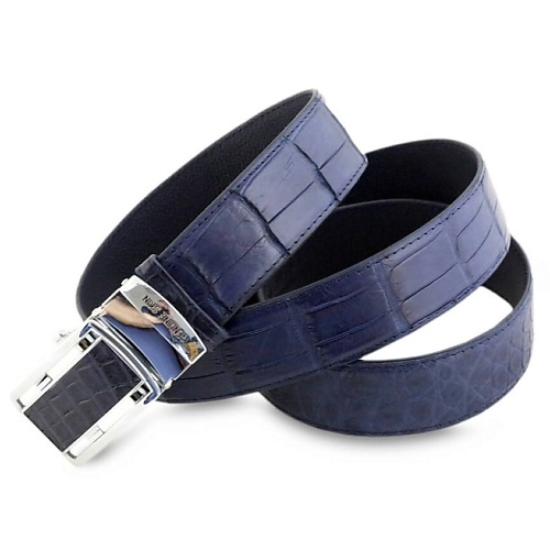 EXOTIC LEATHER GENUINE PREMIUM ACCESSORIES Стильный ремень из натуральной кожи с брюха крокодила