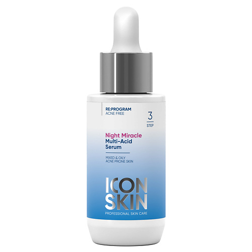 ICON SKIN Ночная мультикислотная сыворотка NIGHT MIRACLE 30