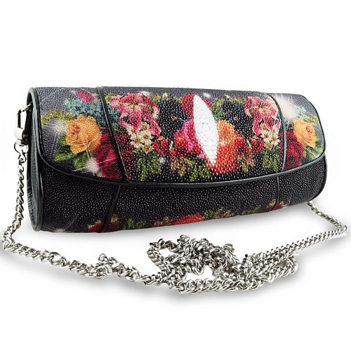 EXOTIC LEATHER GENUINE PREMIUM ACCESSORIES Женская сумочка на цепочке из кожи морского ската
