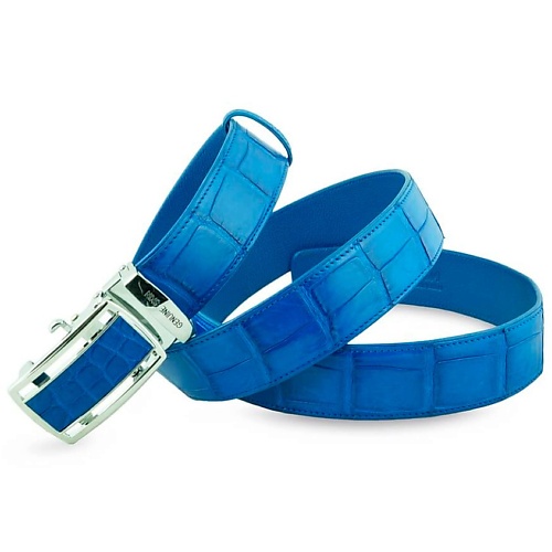 EXOTIC LEATHER GENUINE PREMIUM ACCESSORIES Стильный ремень из натуральной кожи с брюха крокодила