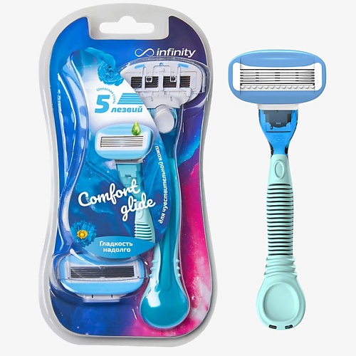 INFINITY Женская бритва +2 сменные кассеты ComfortGlide