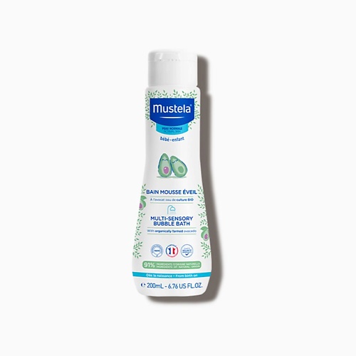 MUSTELA Детская пена для ванны с маслом авокадо Multi-sensory Bubble Bath 200