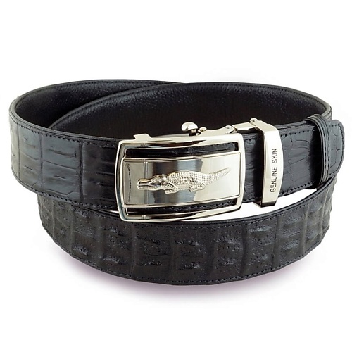 EXOTIC LEATHER GENUINE PREMIUM ACCESSORIES Стильный ремень с 2-мя роговыми рядами из кожи крокодила