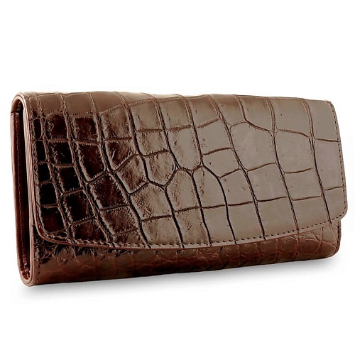 EXOTIC LEATHER GENUINE PREMIUM ACCESSORIES Солидный женский кошелек из кожи с живота крокодила